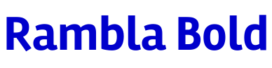 Rambla Bold フォント